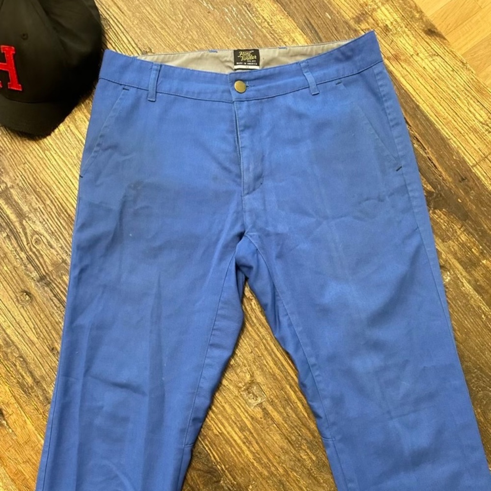 Worn Flint + Tinder rare twill pants bright blue
